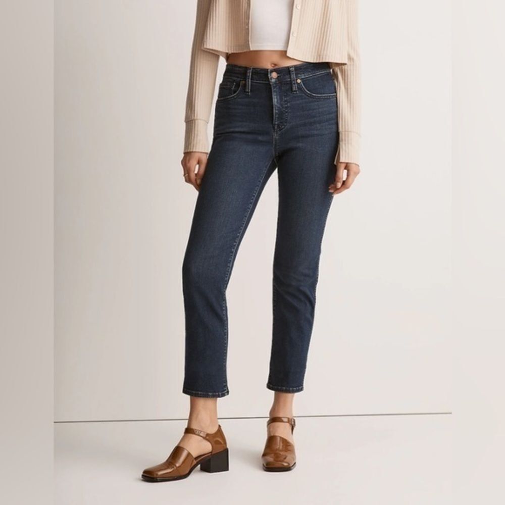 NWT Madewell Mid-Rise Stovepipe Jeans in Dahill Wash 23 NG260